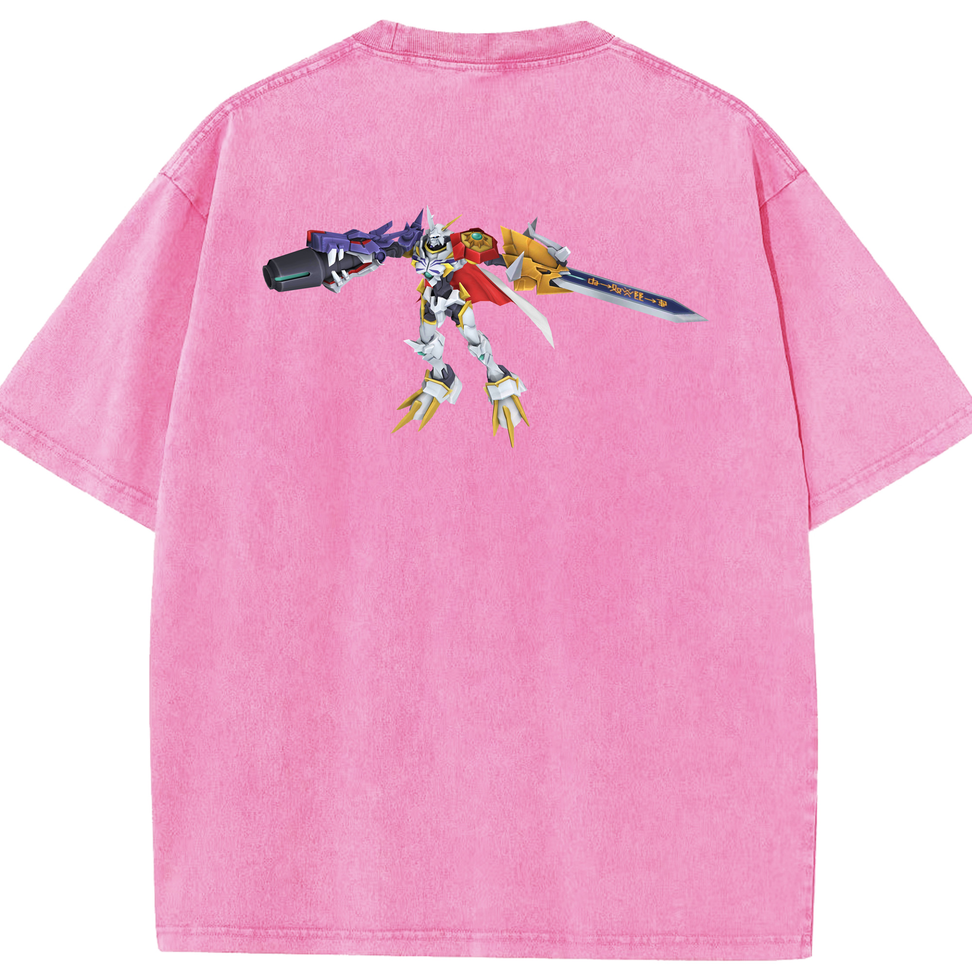 （画像用） Digimon デジタルモンスター/デジモン 綿100% ヴィンテージ風 半袖Tシャツ（背面プリント）